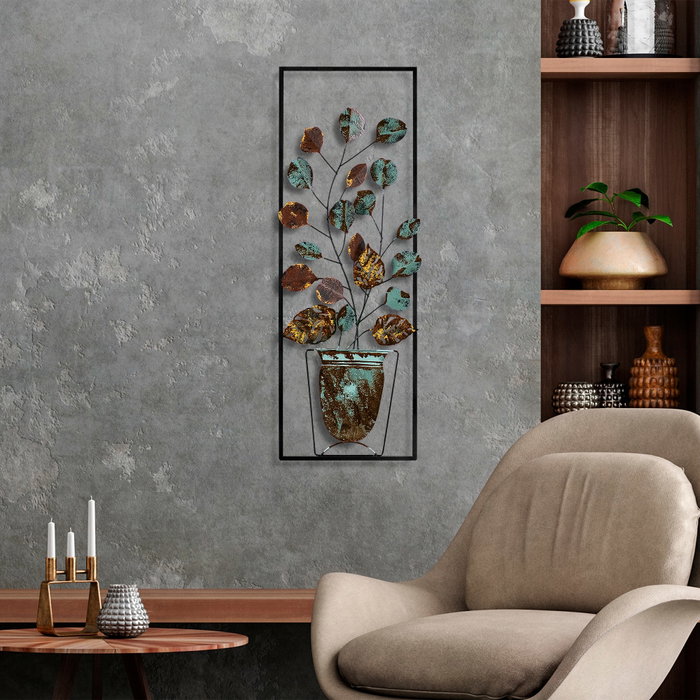 Wallity Alder - 077 (3) Escultura de pared de metal Multicolor